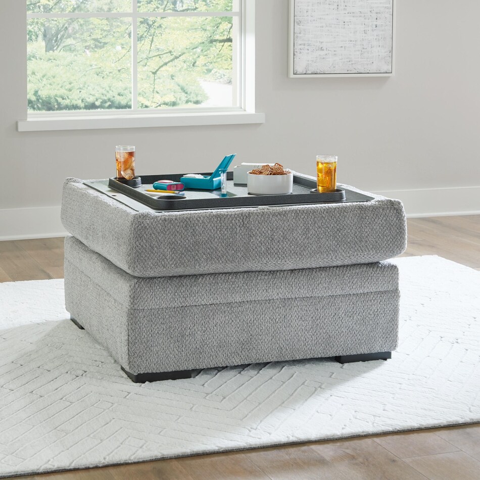 casselbury cement ottoman   