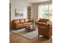 cassey brown leather chair   