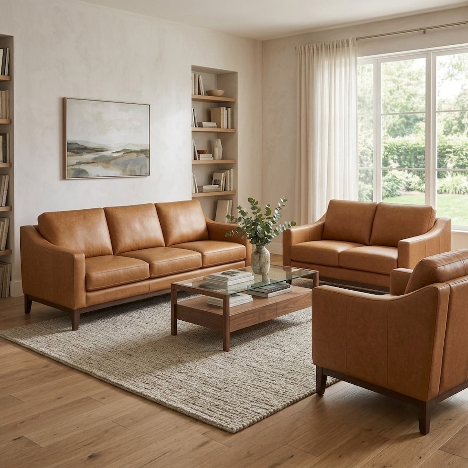 cassey brown leather chair   
