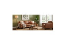 cassey brown leather sofa   