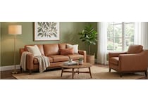 cassey brown leather sofa   