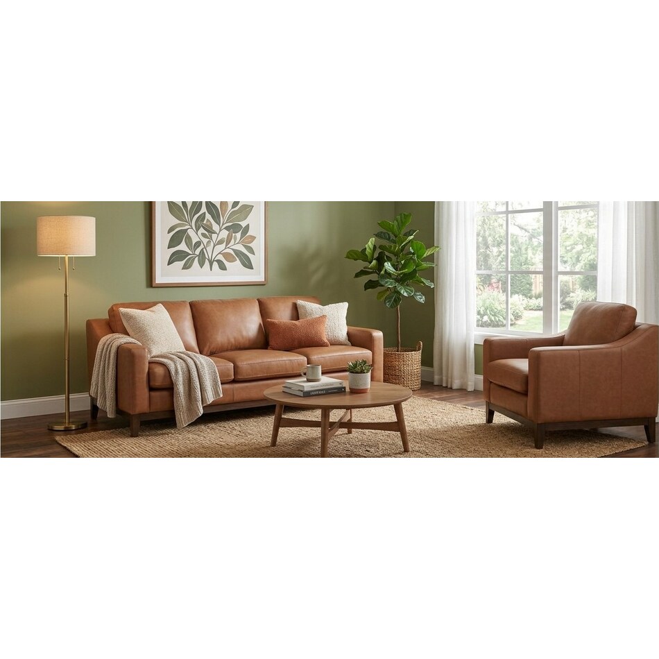 cassey brown leather sofa   