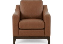 cassey finch toffee leather chair   