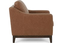 cassey finch toffee leather chair   