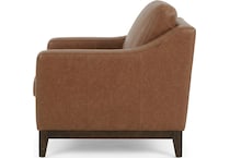 cassey finch toffee leather chair   