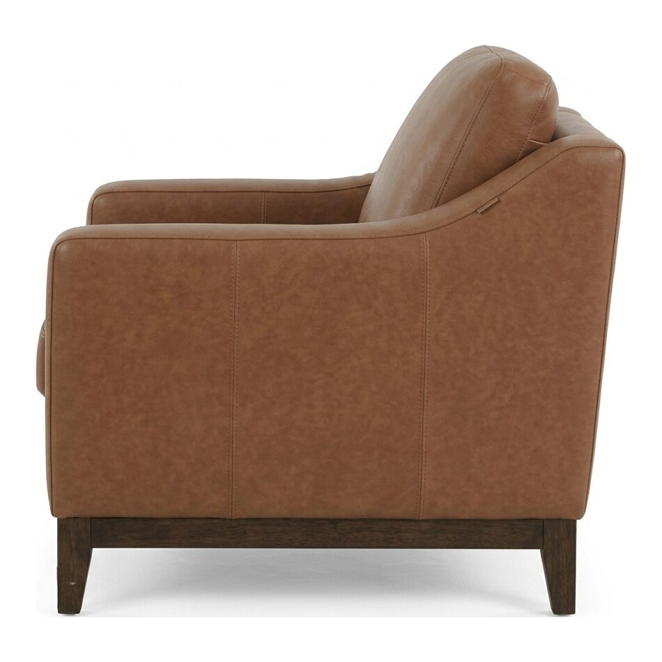 cassey finch toffee leather chair   