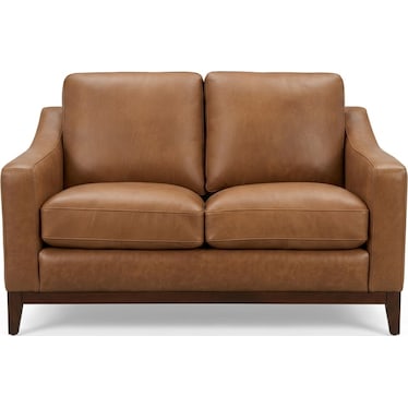 CASSEY LEATHER LOVESEAT