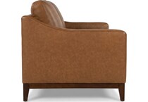 cassey finch toffee leather loveseat   