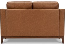 cassey finch toffee leather loveseat   