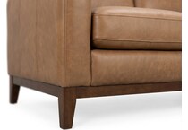 cassey finch toffee leather loveseat   