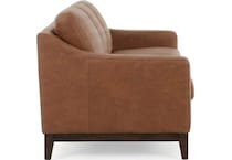 cassey finch toffee leather sofa   