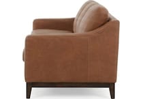 cassey finch toffee leather sofa   
