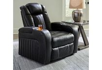caveman den black power recliner   