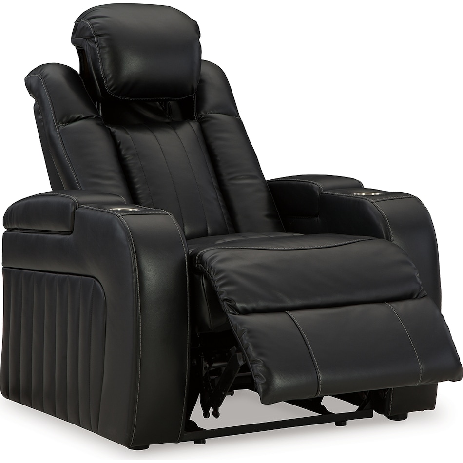 caveman den midnight power recliner   