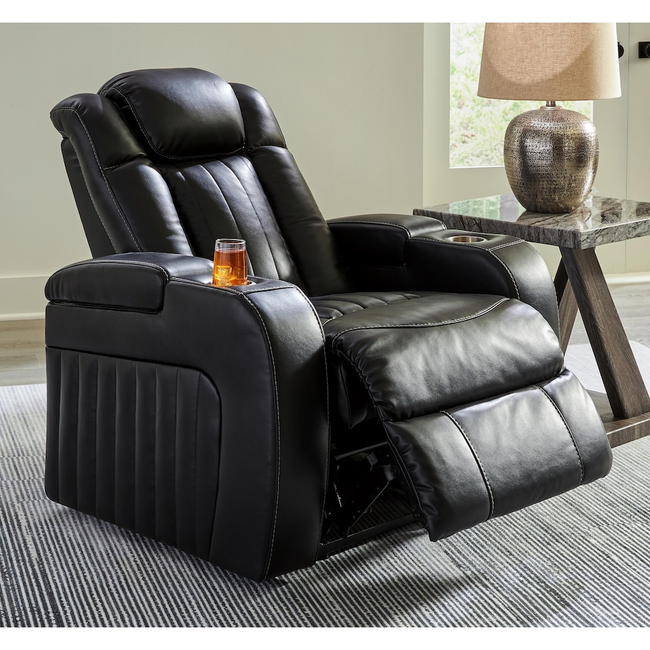 caveman den midnight power recliner   