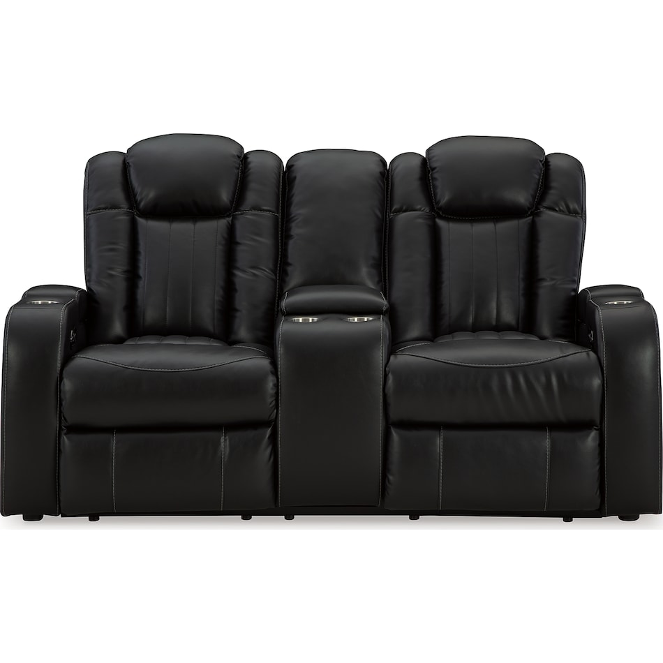 caveman den midnight power reclining loveseat   