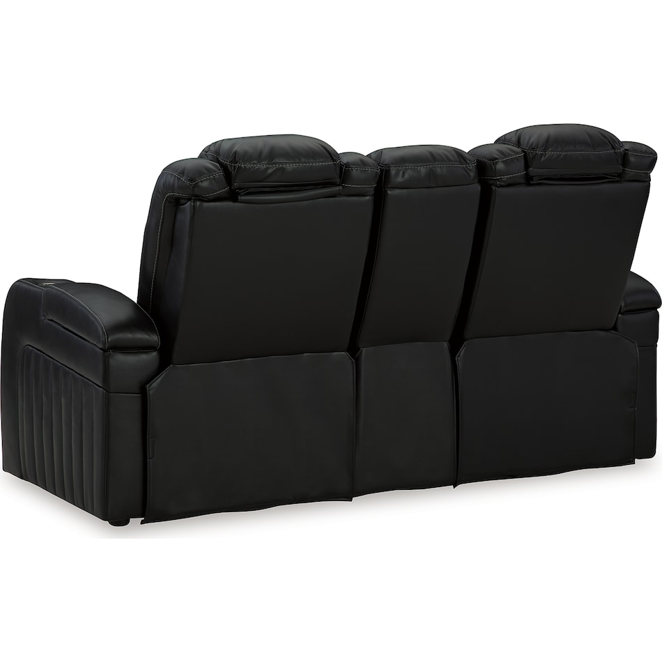 caveman den midnight power reclining loveseat   