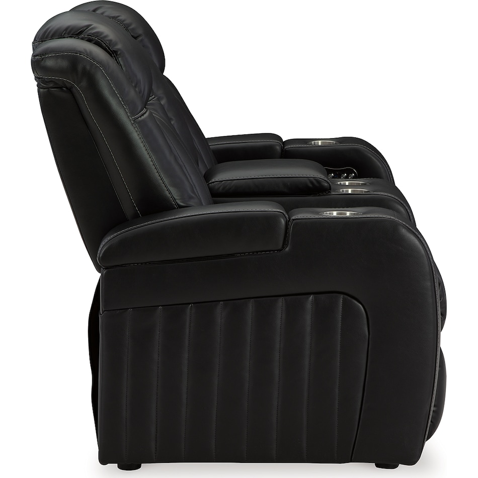 caveman den midnight power reclining loveseat   