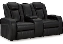 caveman den midnight power reclining loveseat   