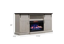 cedar crest weathered white fireplace insert   