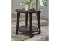 celamar dark brown end table   