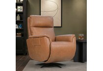 cenna brown power leather massage heat recliner   