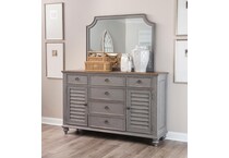 chadwick  tweed grey + sandalwood brown dresser   