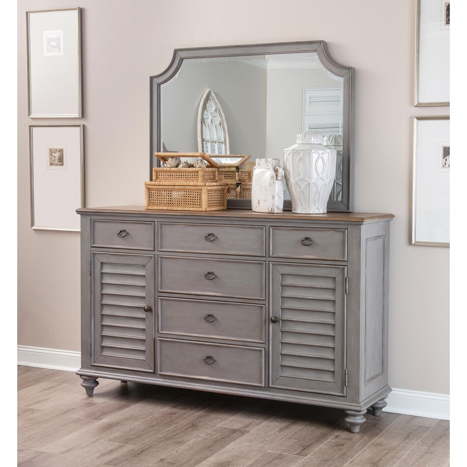 chadwick  tweed grey + sandalwood brown mirror   
