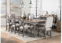 chadwick  tweed grey + sandalwood brown side chair   