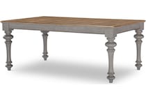 chadwick  tweed grey + sandalwood brown table base   