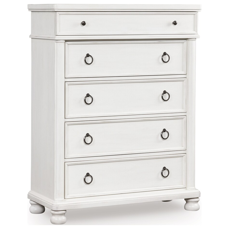 chadworth antique white chest   