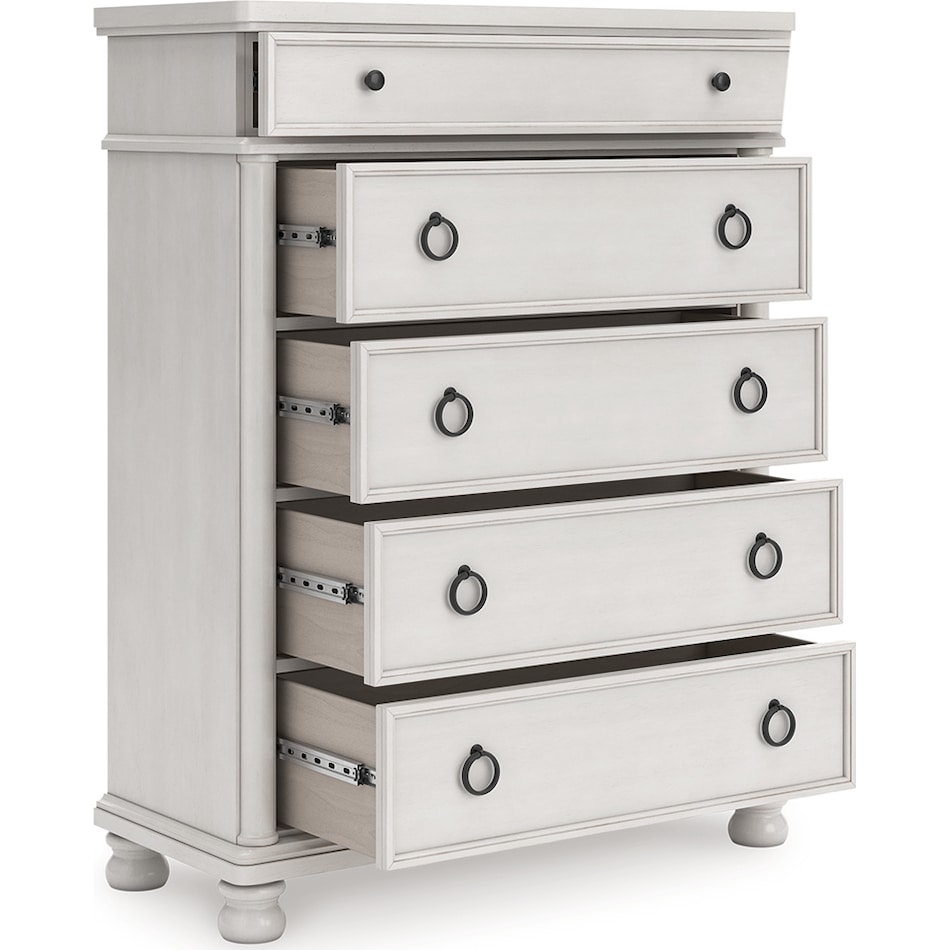 chadworth antique white chest   