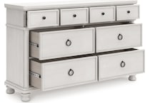 chadworth antique white dresser   