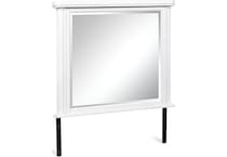 chadworth antique white mirror   