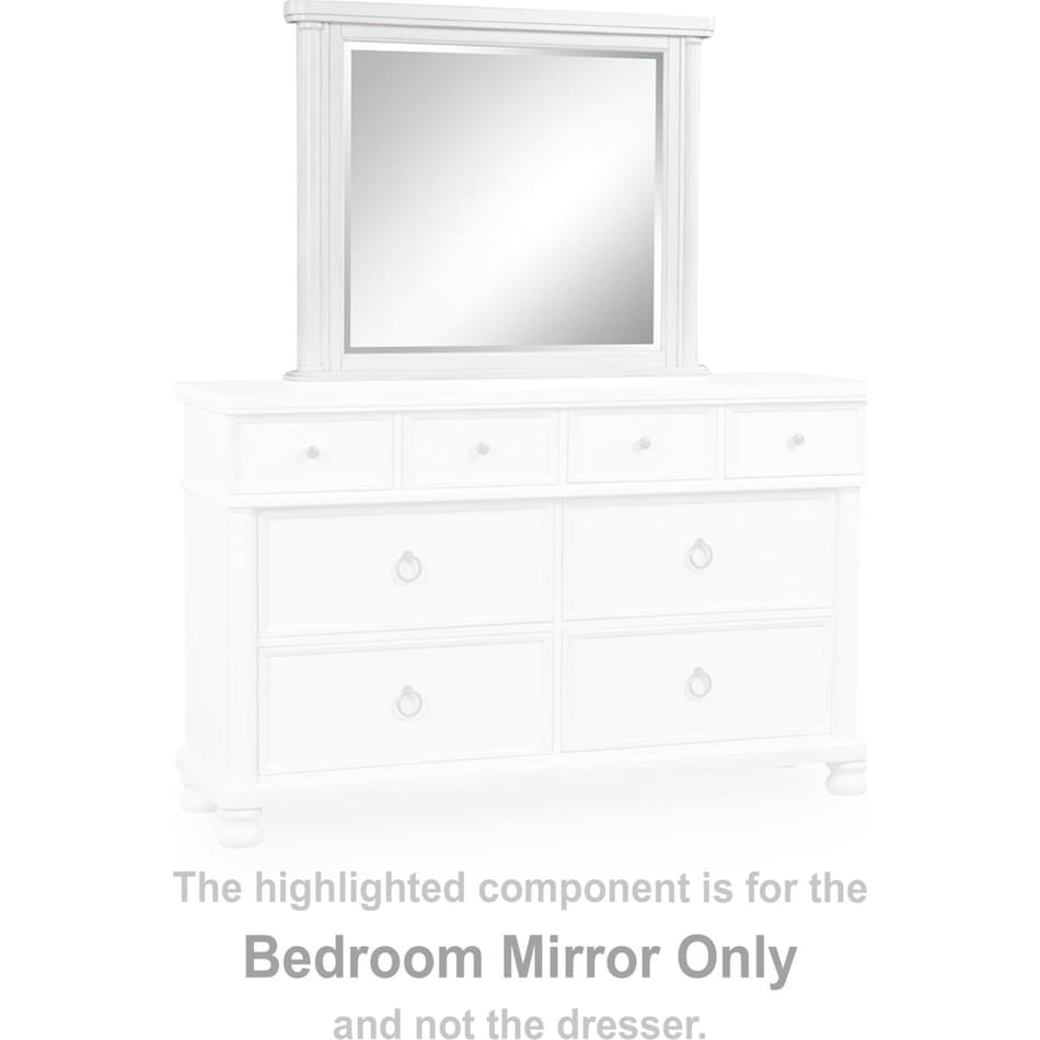 chadworth antique white mirror   