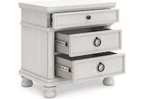 chadworth antique white nightstand   