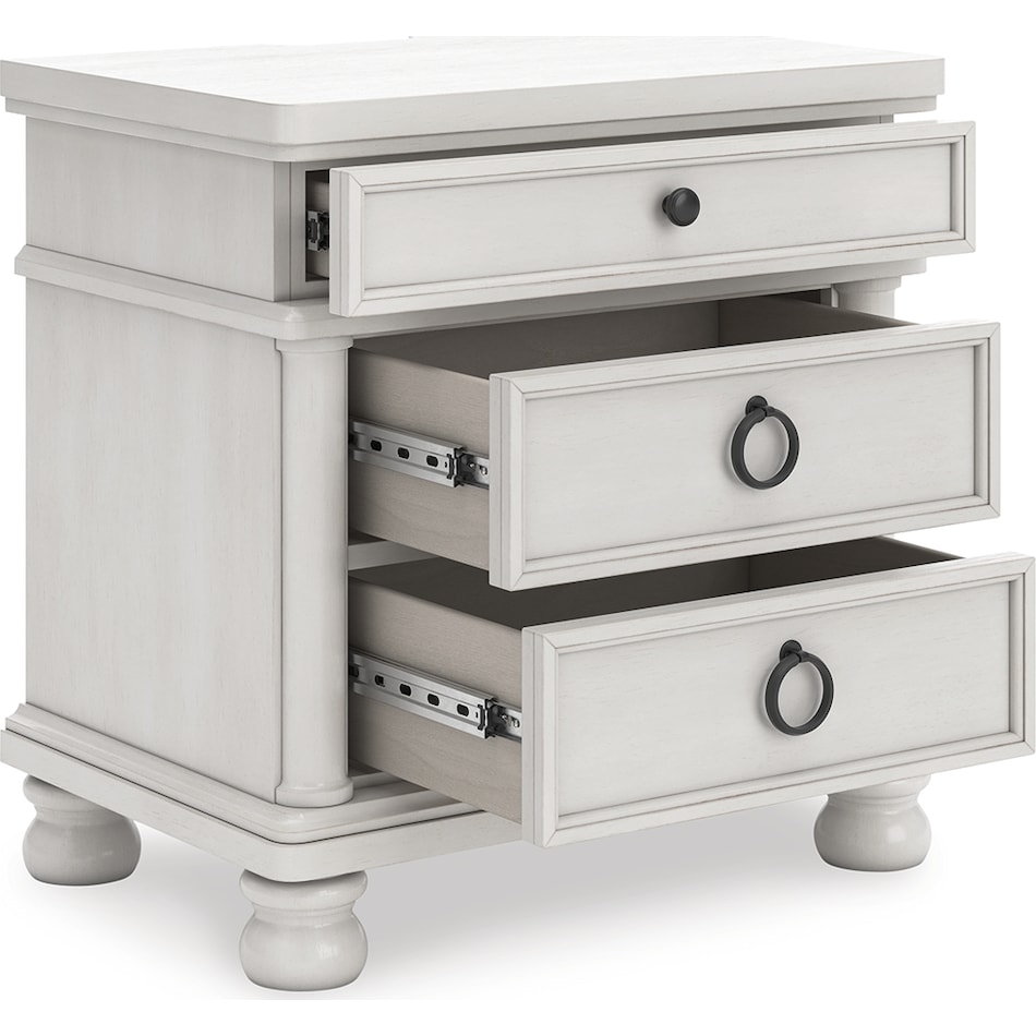 chadworth antique white nightstand   