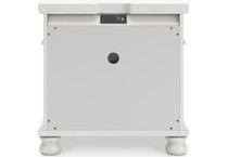 chadworth antique white nightstand   