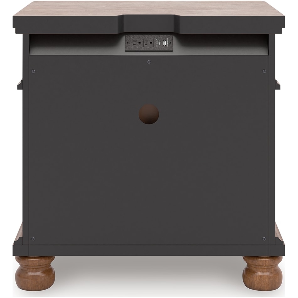 chadworth brown nightstand   