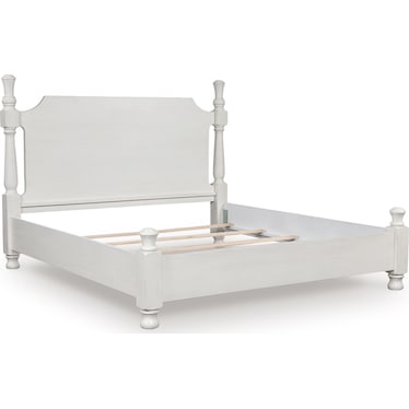 CHADWORTH ANTIQUE WHITE POSTER BED