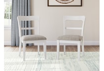 chadworth white side chair   