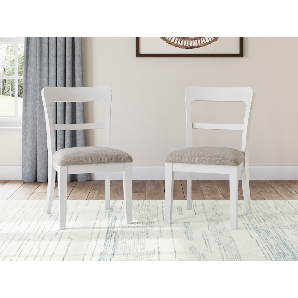chadworth white side chair   