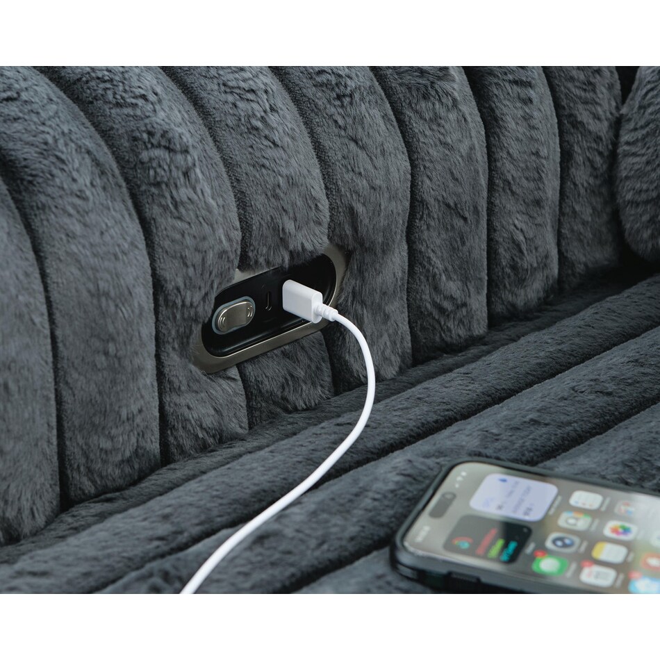 chalmers gunmetal chaise   