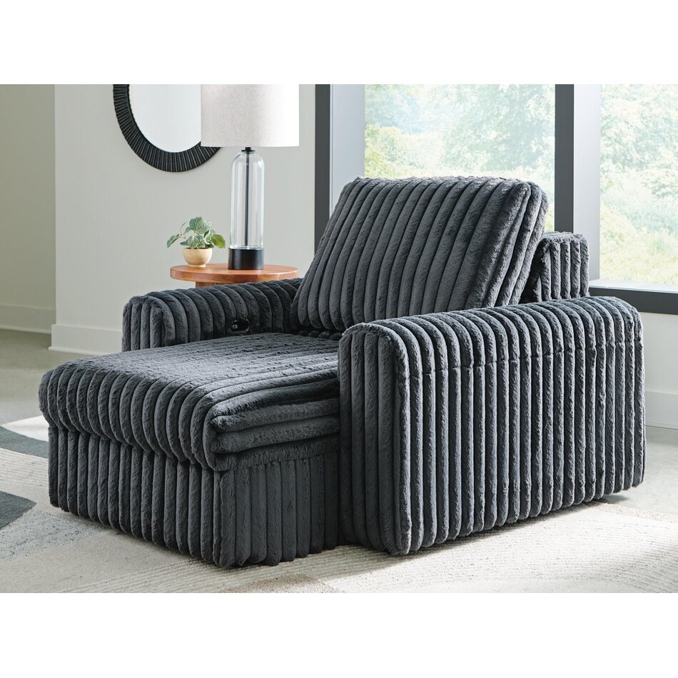 chalmers gunmetal chaise   