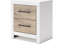 charbitt two tone nightstand   