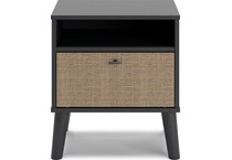 charlang two tone nightstand   
