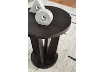 chasinfield dark brown end table   