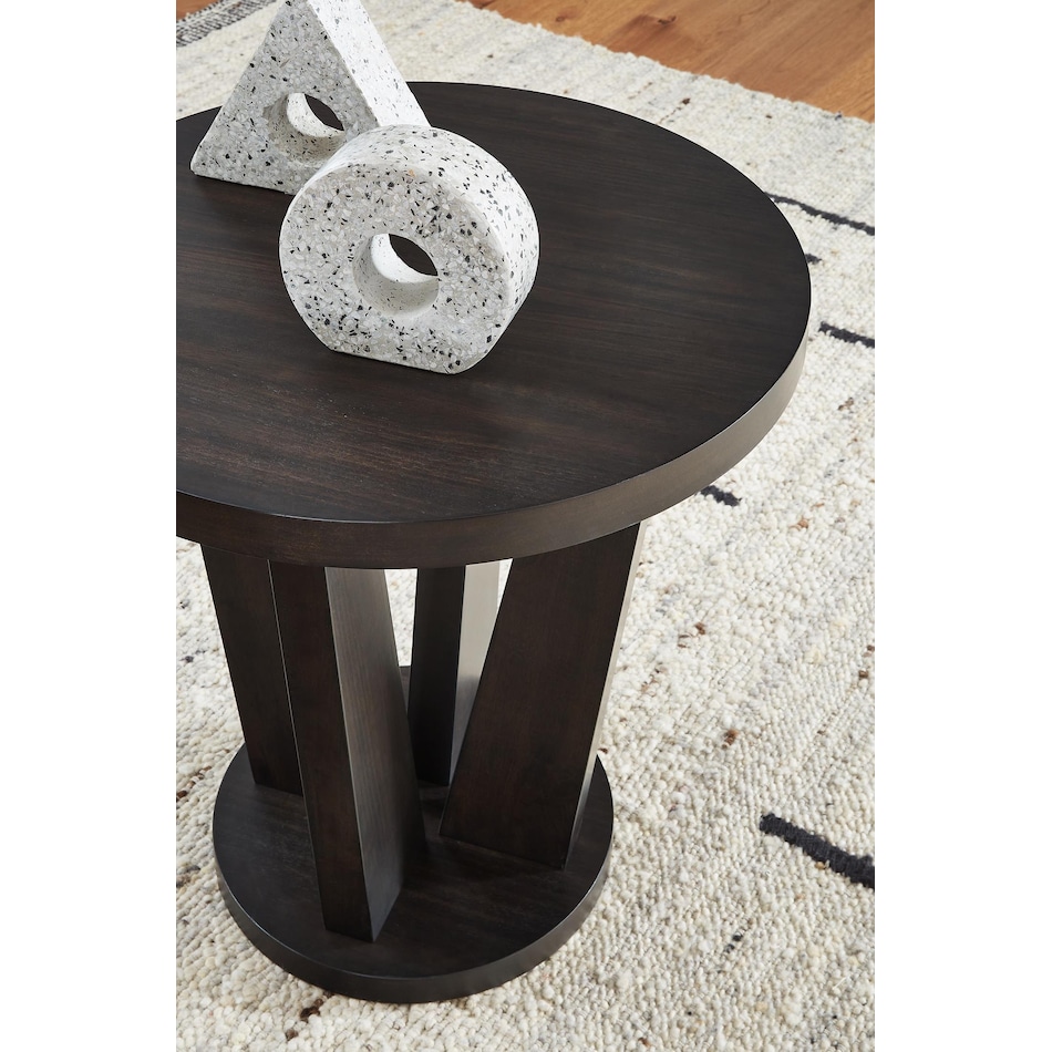 chasinfield dark brown end table   