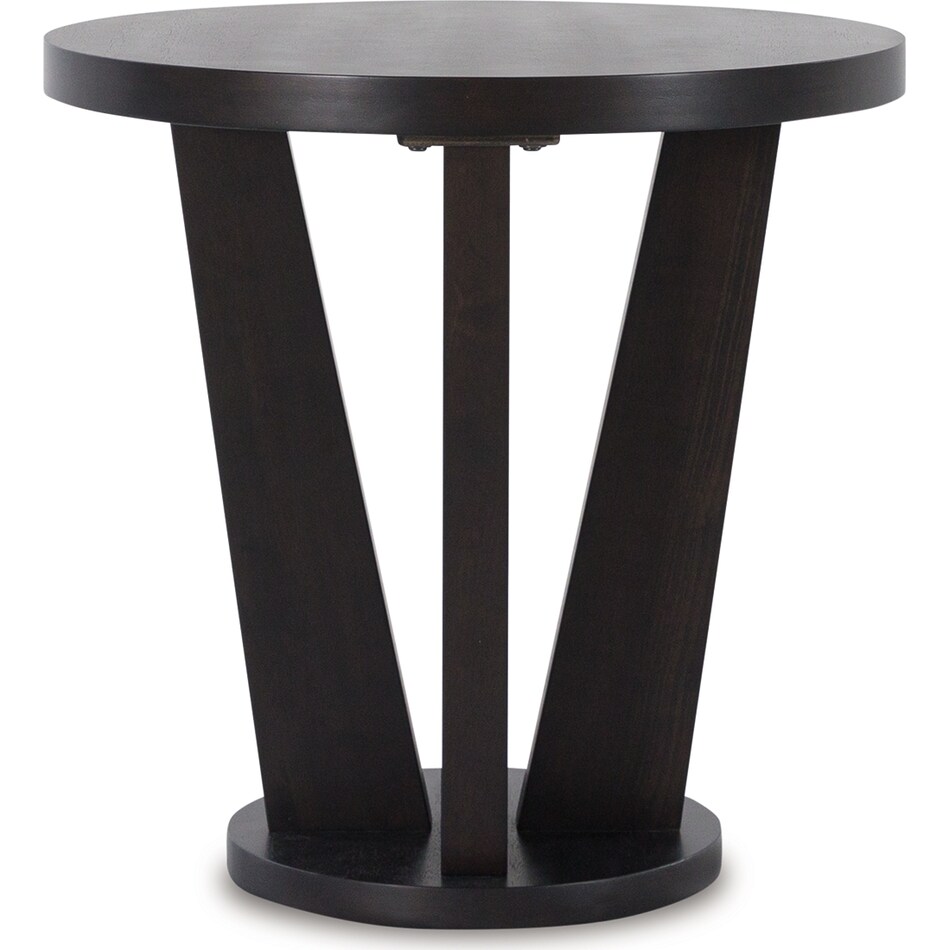 chasinfield dark brown end table   