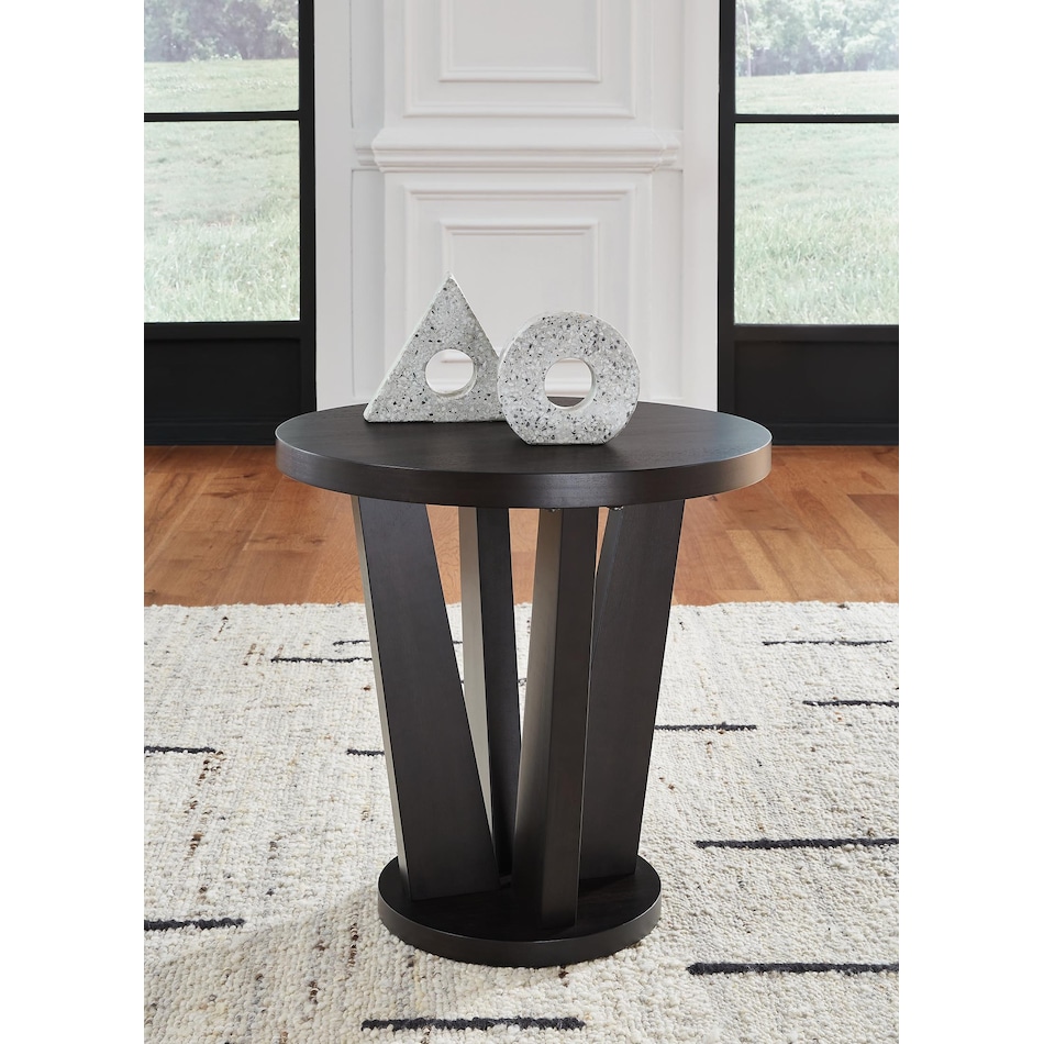 chasinfield dark brown end table   